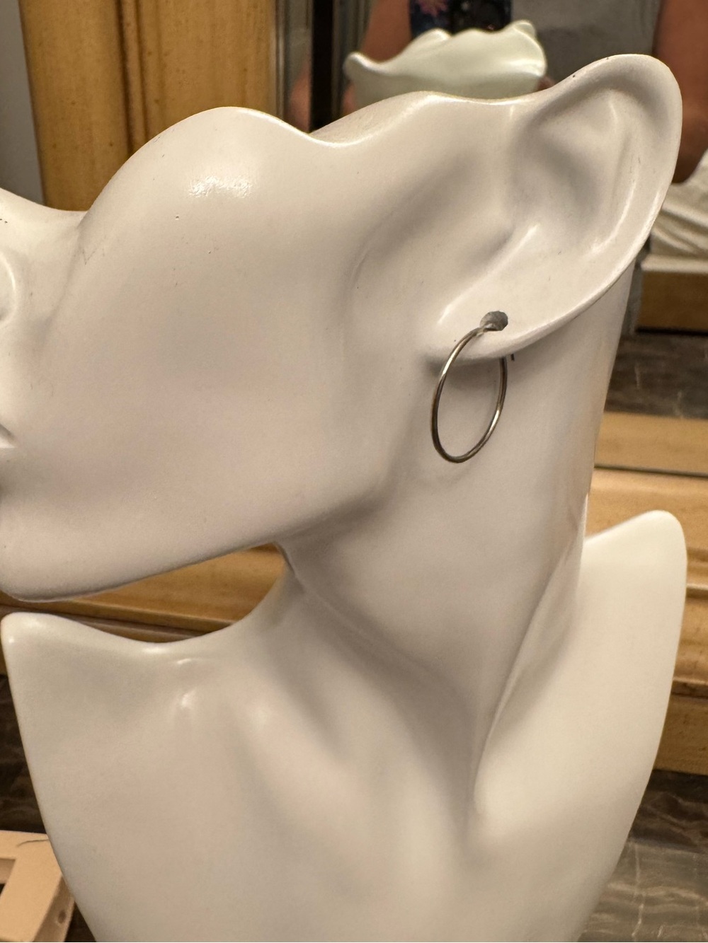 Simple Silver Hoop Earring - Single Pair